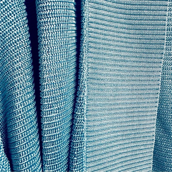 Boston Proper Short Effortless Cardigan Sweater Blue Bell Size Medium - Picture 5 of 9